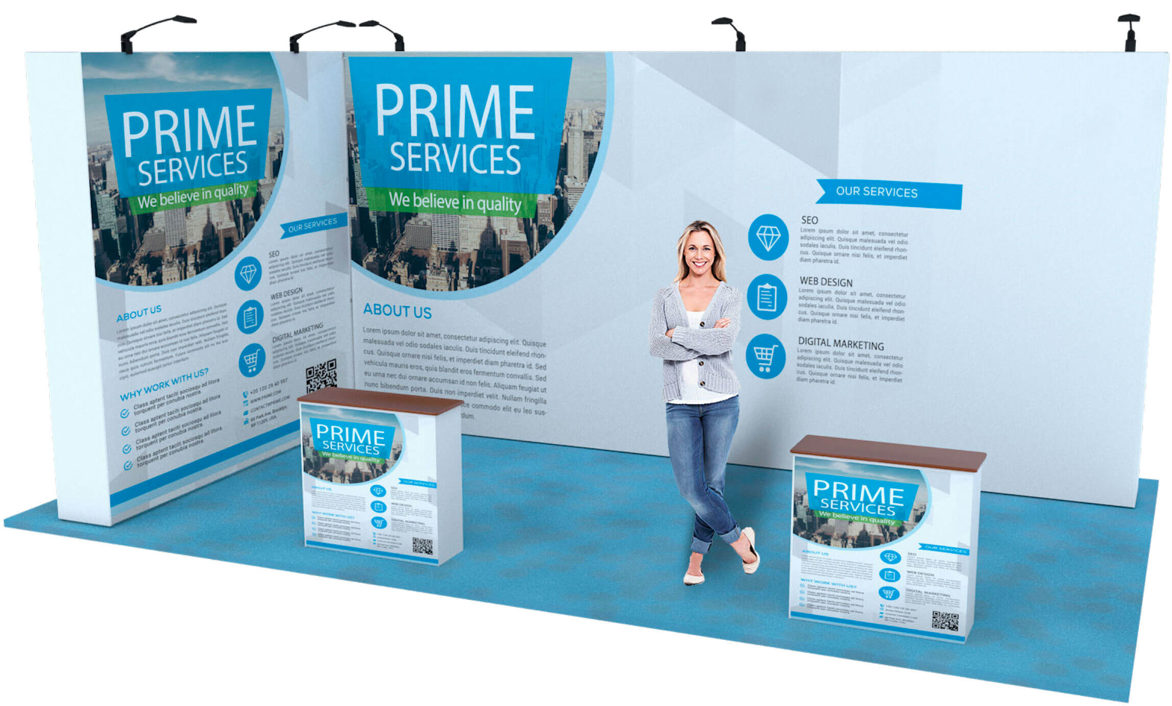 Komplet messestand med print Komplet messestand med print