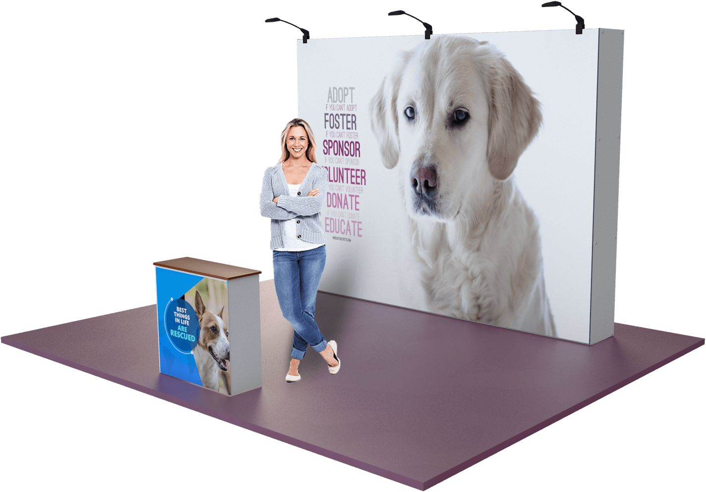 Komplet messestand med print Komplet messestand med print