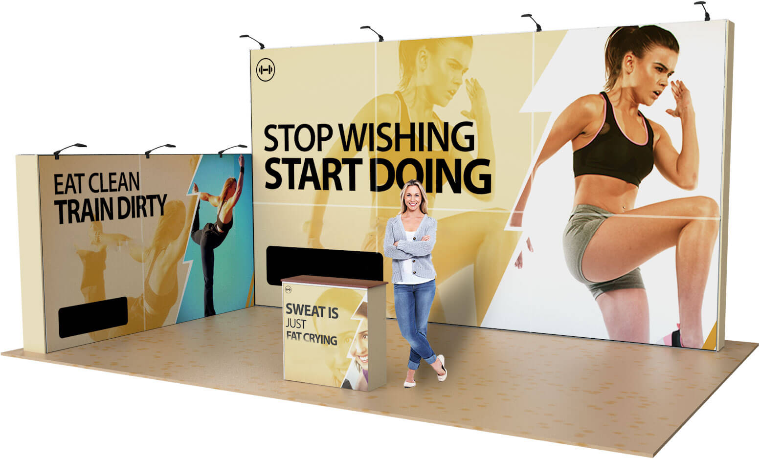 Komplet messestand med print Komplet messestand med print