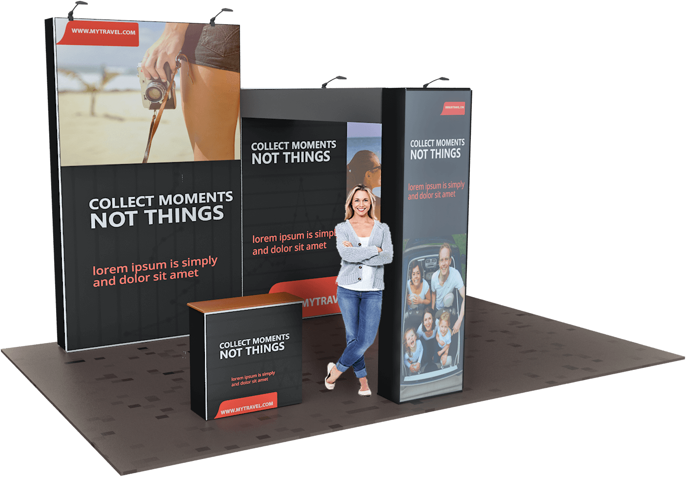 Komplet stor messestand med print Komplet stor messestand med print